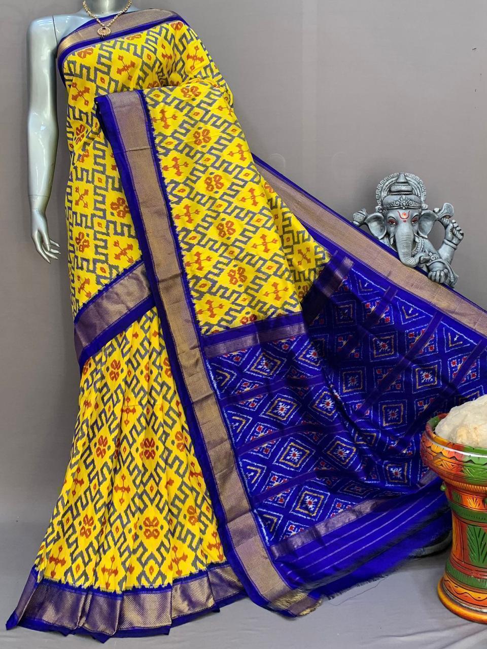 Pochampally Handloom Ikkat/Ikat Patola Silke Sarees