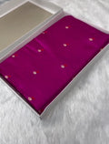Dark Pink Banarasi Mashru Soft Silk Saree
