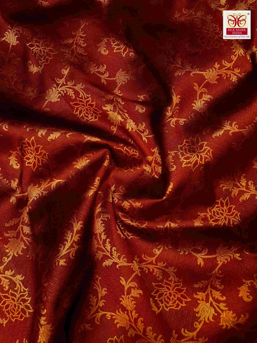 Maroon Kanchipuram Handloom 2G Gold Pattu Silk Saree