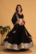 Designer Black Lehenga Choli with Dupatta