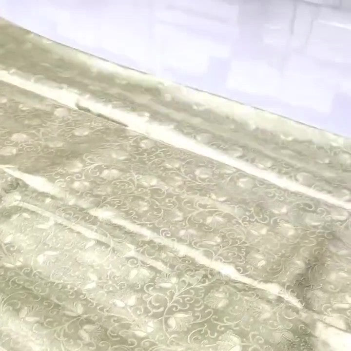 Ivory Kanchipuram Handloom Tissue Brocade Silk Saree