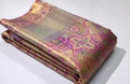 Hot Pink Kanchipuram Handloom Tissue Brocade Meenakari Silk Saree