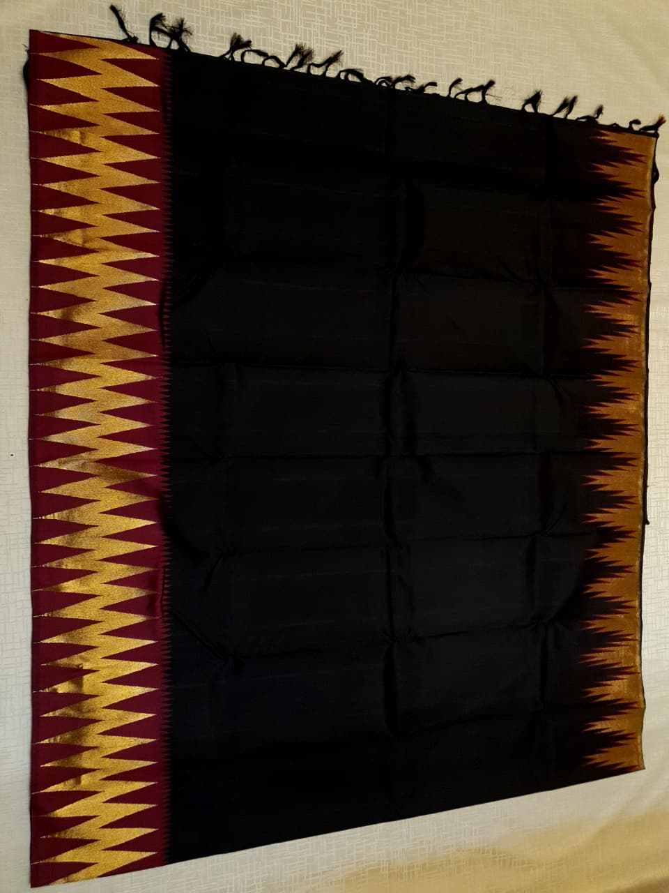 Black Kanchipuram Handloom 2G Gold Pattu Silk Saree
