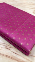 Hot Pink Banarasi Handloom Kora Organza Silk Saree