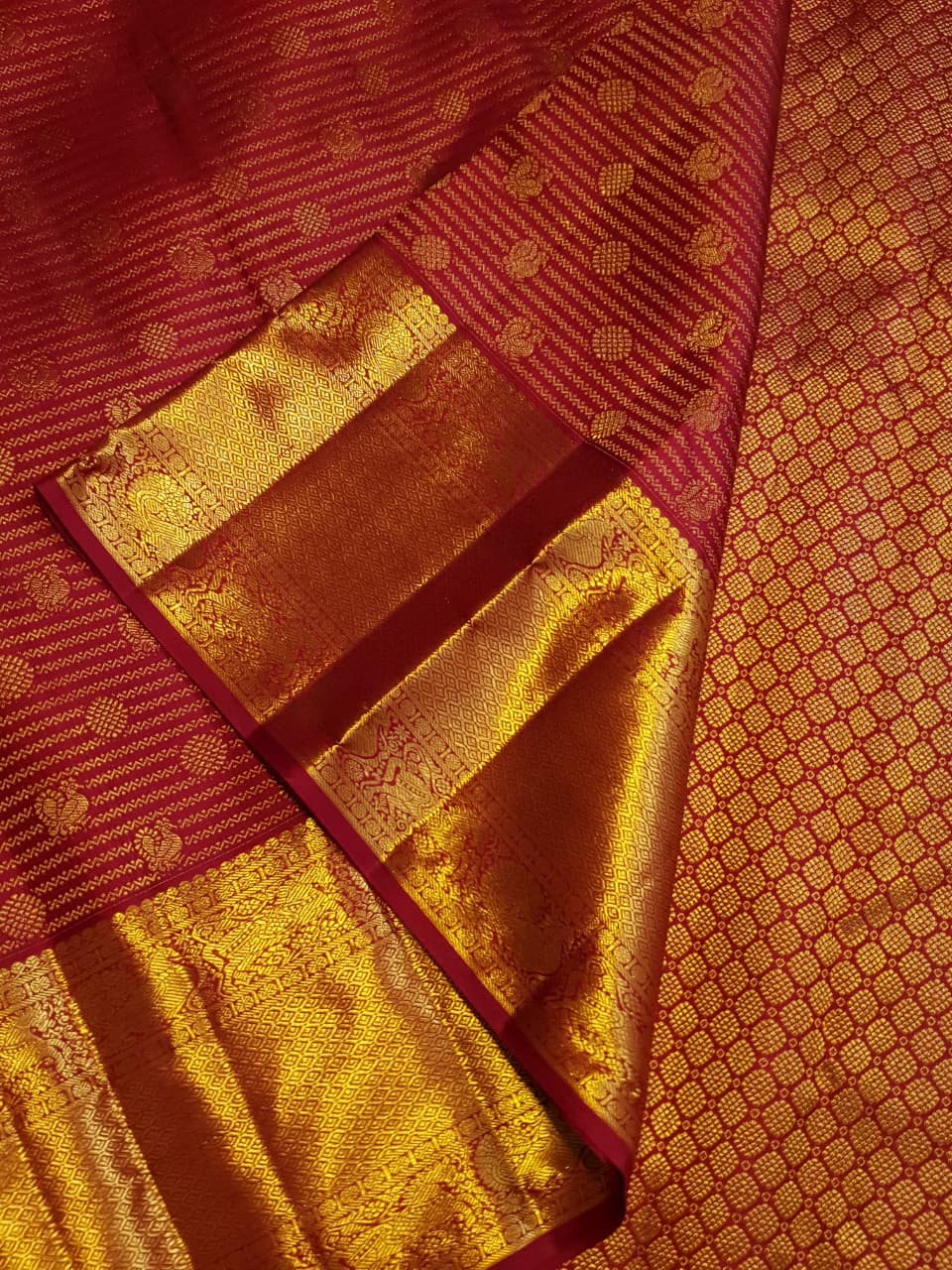 Red Kanchipuram Handloom 2G Pattu Silk Saree