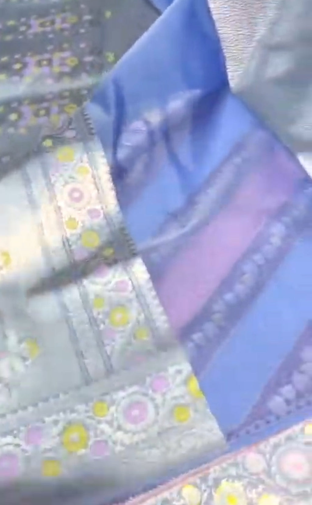 Lavender Banarasi Handloom Kora Organza Silk Meenakari Saree
