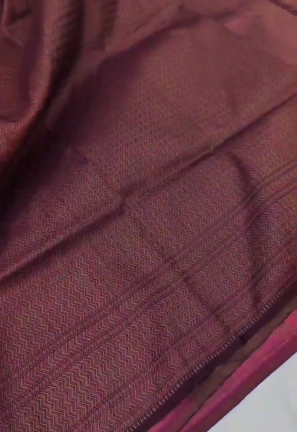 Wine Banarasi Semi Katan Silk Tanchoi Brocade Saree