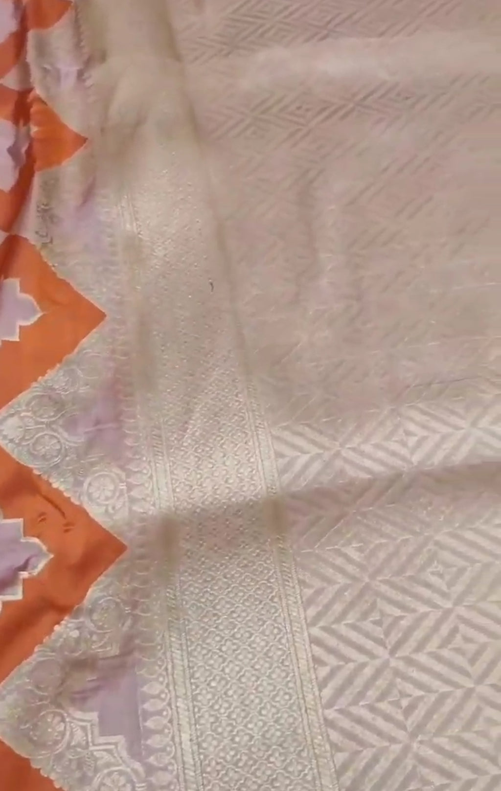 Lavender Banarasi Handloom Katan Silk Rangkaat Meenakari Saree