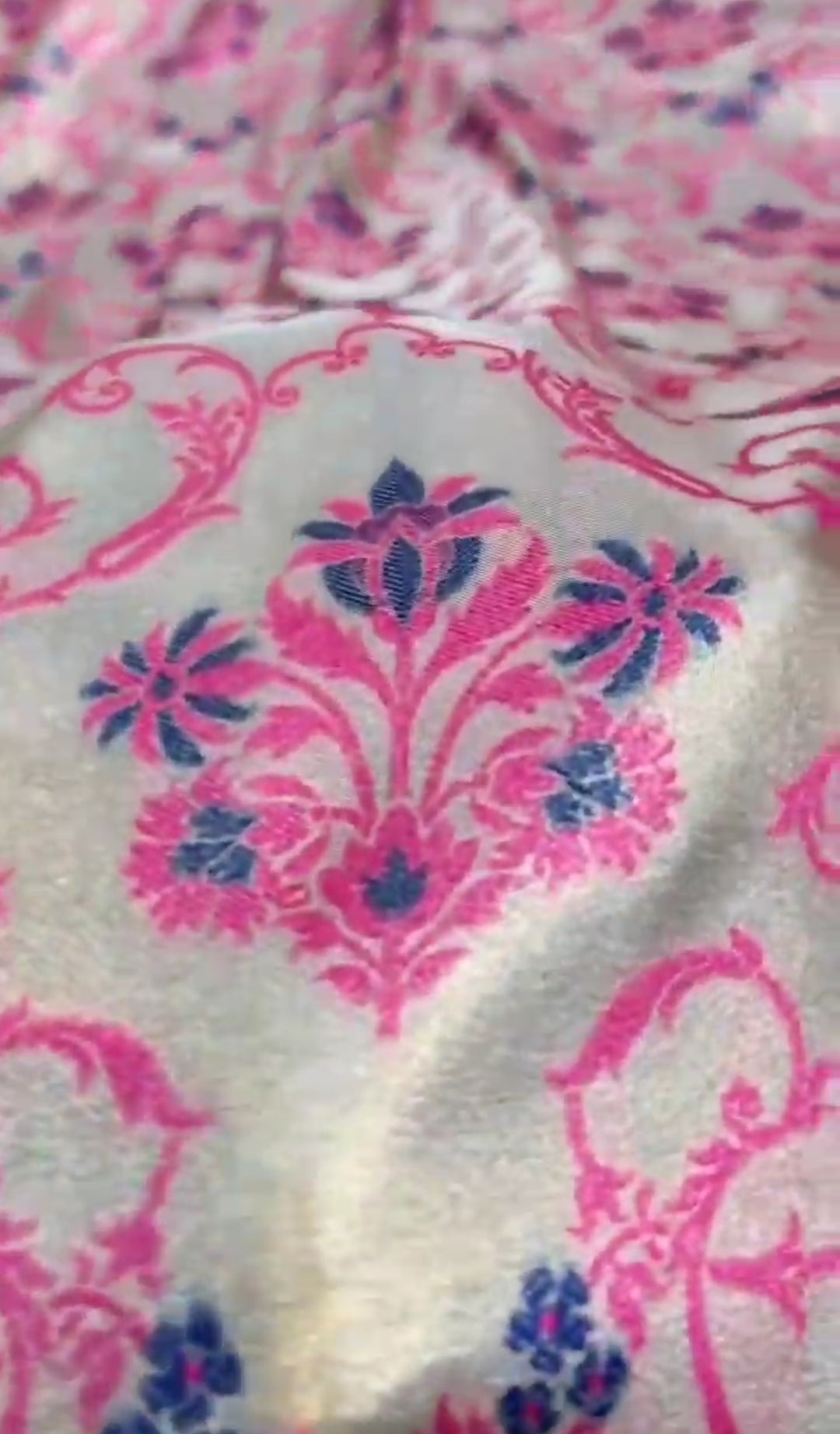 Beige Banarasi Soft Tissue Silk Meenakari Saree