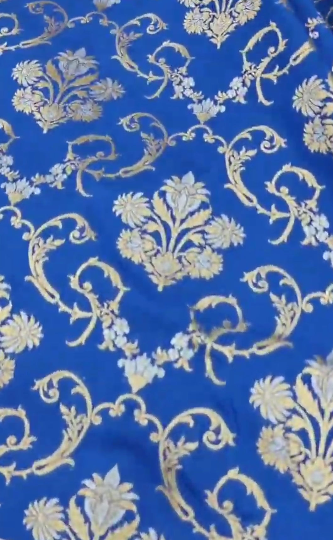 Royal Blue Banarasi Semi Katan Silk Sona Rupa Saree