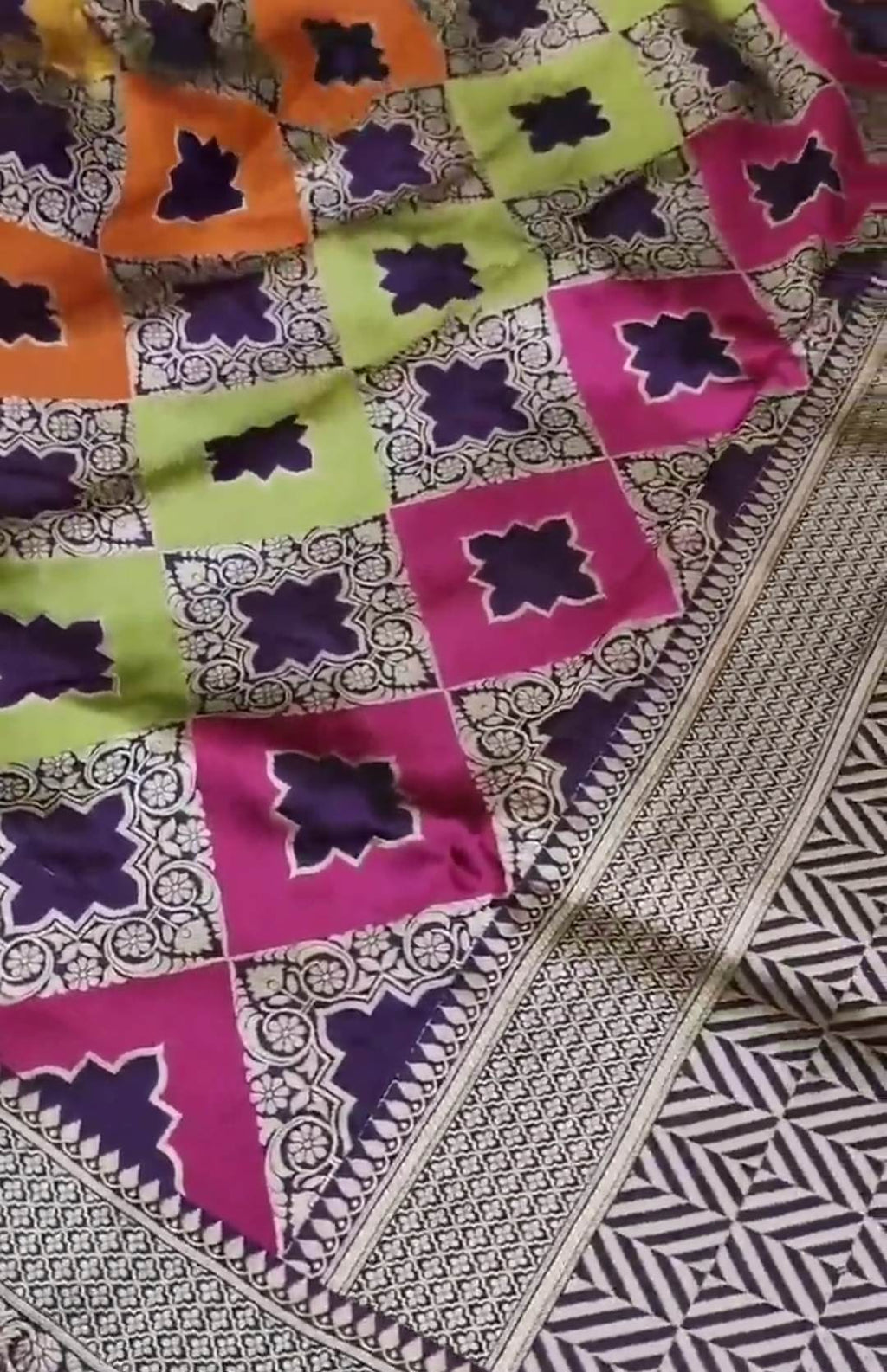 Wine Banarasi Handloom Katan Silk Rangkaat Meenakari Saree