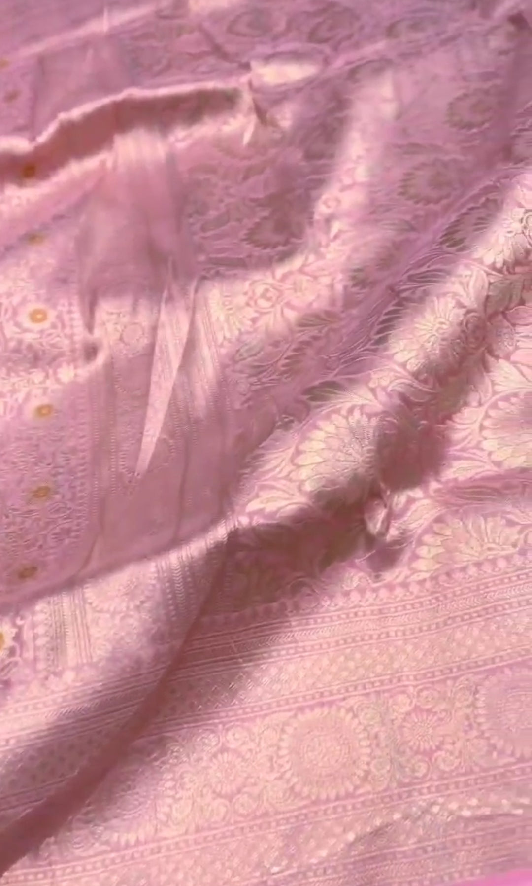Pink Banarasi Handloom Katan Silk Meenakari Saree