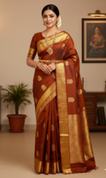 Red Kanchipuram Handloom 1G Gold Kalyana Pallakku Silk Saree