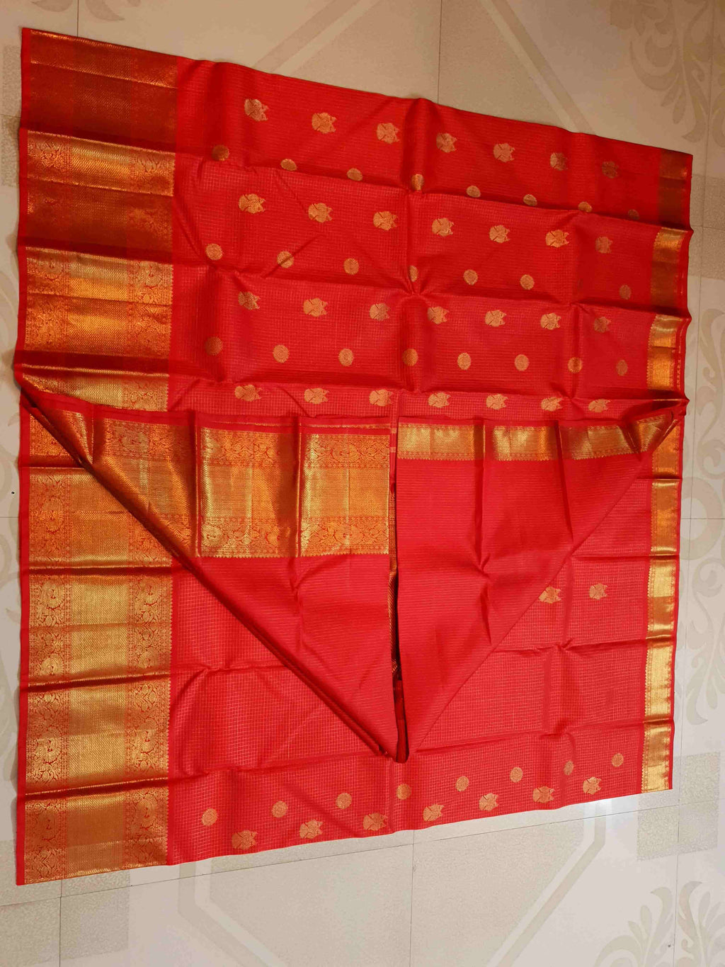 Red Kanchipuram Handloom 4G Pure Gold Pattu Silk Saree