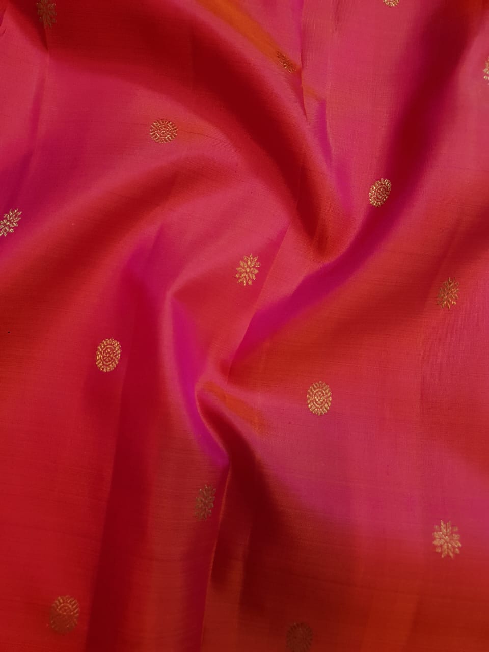 Rød Kanchipuram Handloom 4G Pure Gold Pattu Silk Saree
