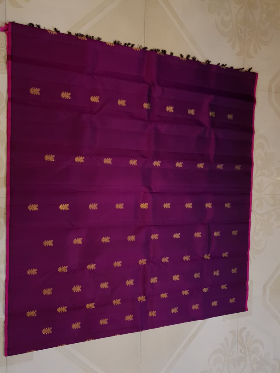 Magenta Kanchipuram Handloom 3G Pure Gold Pattu Silk Saree