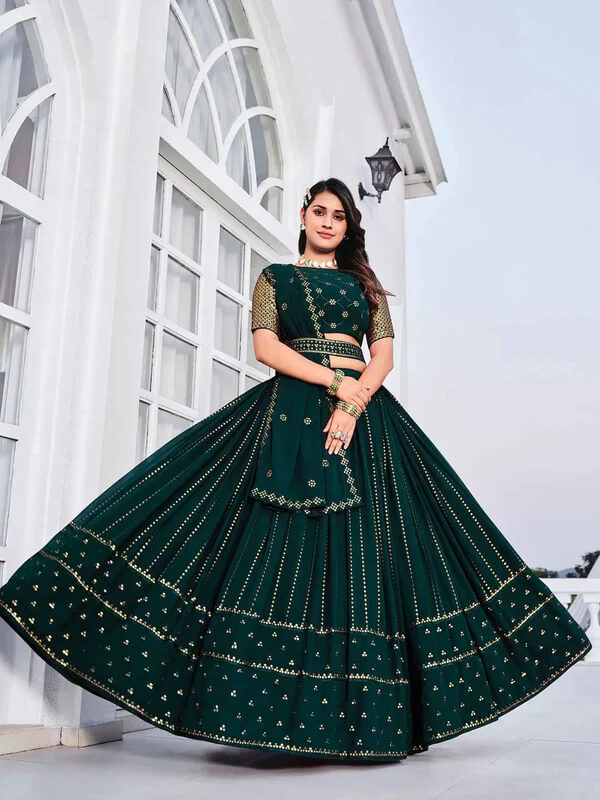 Teal Green Lehenga Choli for Weddings & Festive Occasions