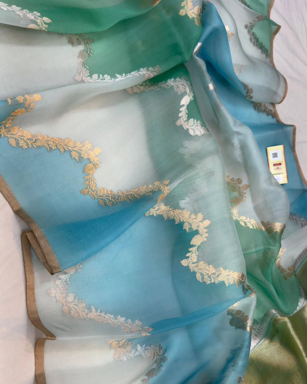 Banarasi Handloom Rangkat Kora Organza Silk Sarees