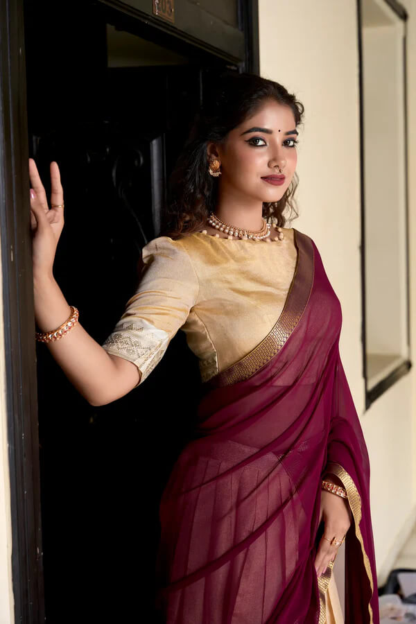 Beige Kanchipuram Silk Lehenga Choli with Elegant Zari Work
