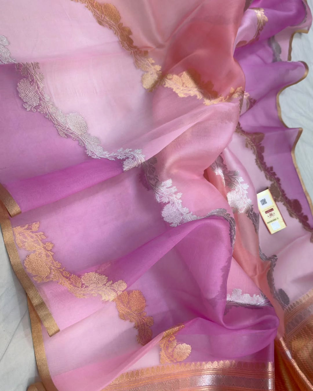 Banarasi Handloom Rangkat Kora Organza Silk Sarees