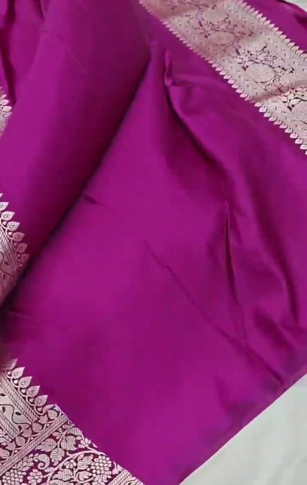 Purple Banarasi Mashru Soft Silk Saree