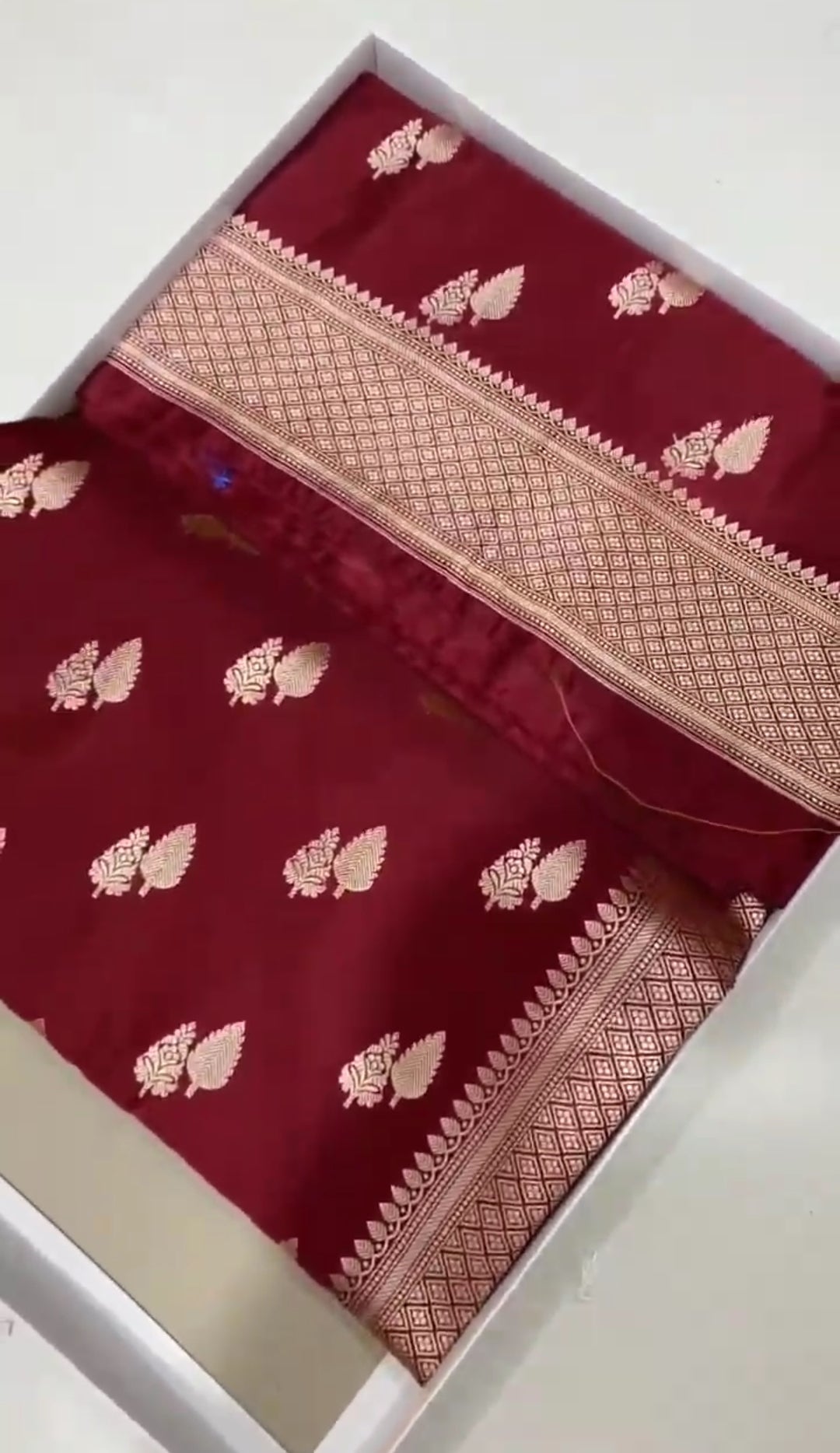 Maroon Banarasi Mashru Soft Silk Saree