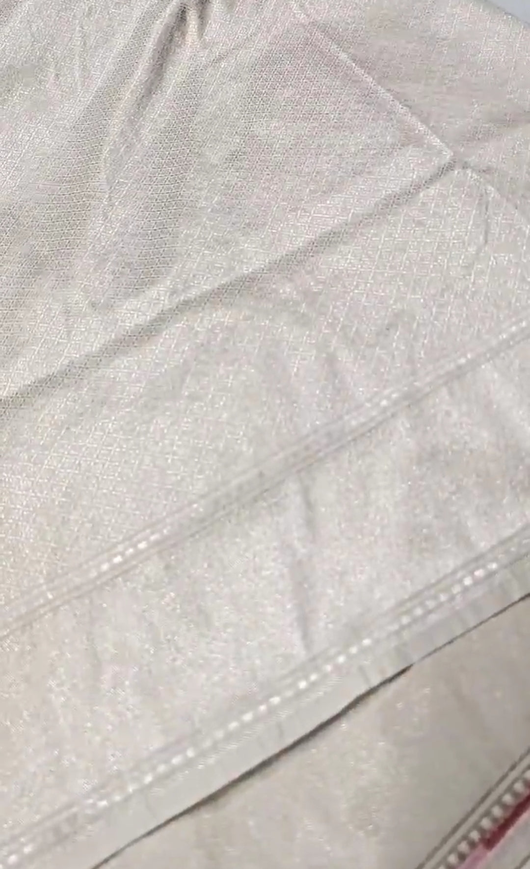 Cream Banarasi Soft Katan Silk Tilfi Meenakari Saree