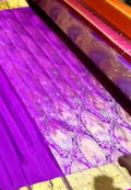 Magenta Kanchipuram Handloom Tissue 1G Brocade Silk Saree