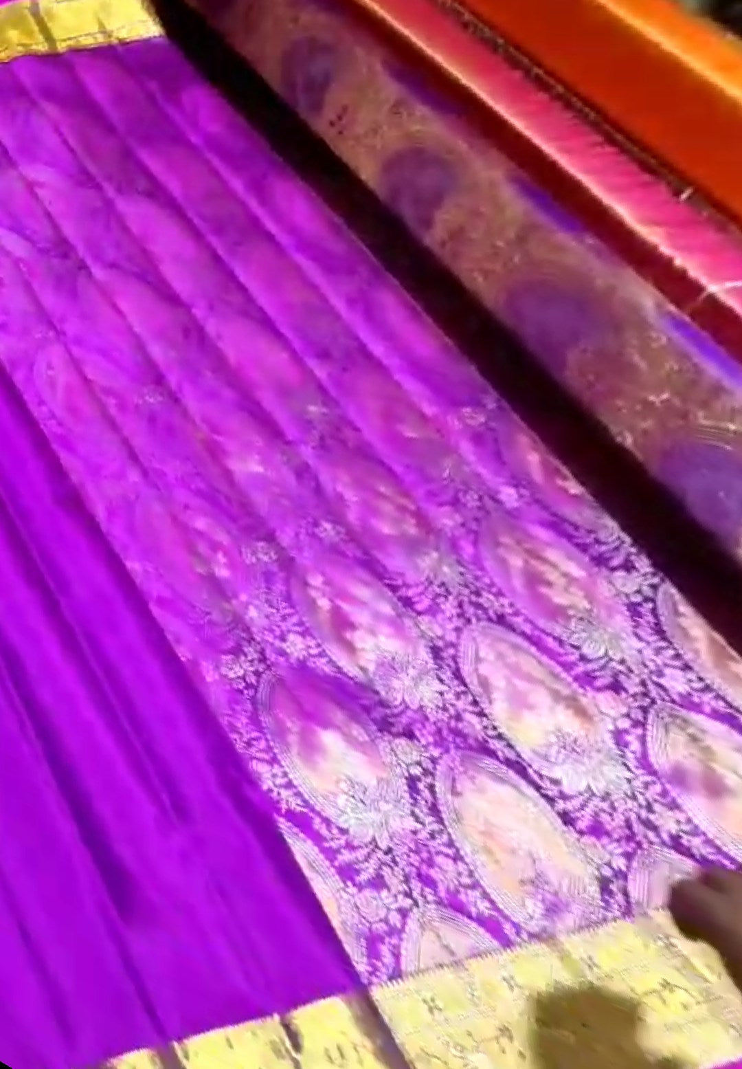Magenta Kanchipuram Handloom Tissue 1G Brocade Silk Saree