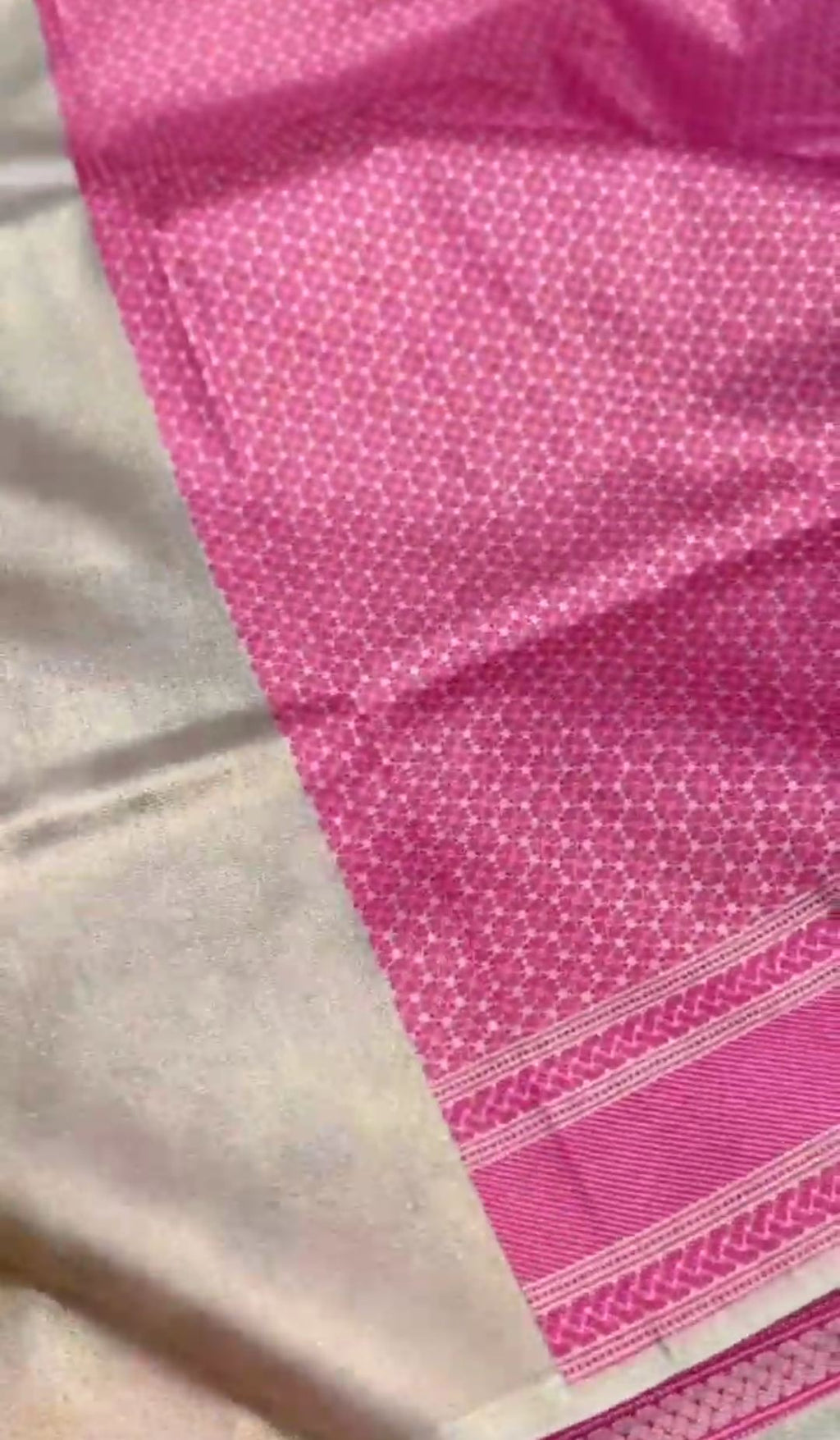 Beige Banarasi Soft Tissue Silk Meenakari Saree