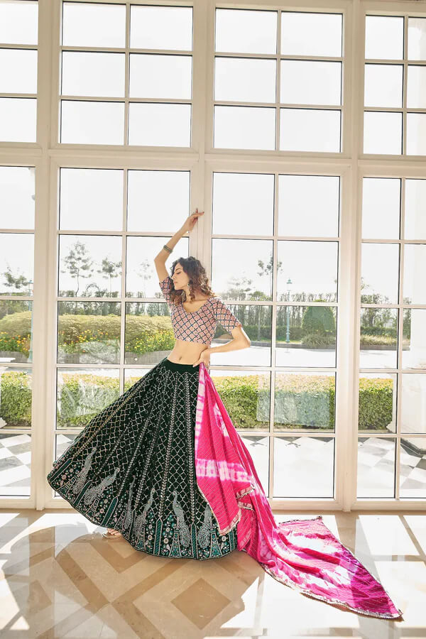 Green Lehenga Choli for Weddings & Festive Occasions