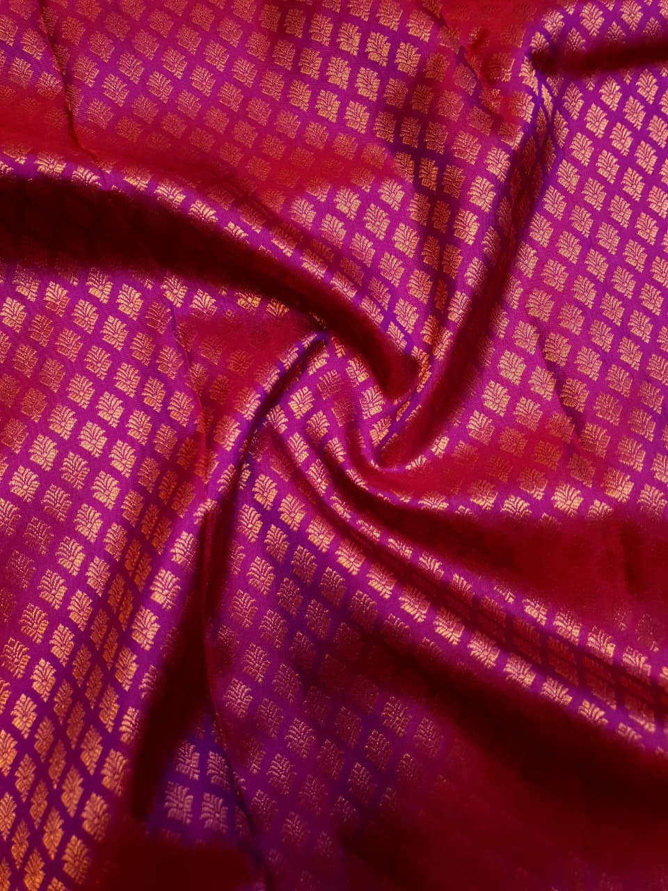 Hot Pink Kanchipuram Handloom 2G Gold Bridal Silk Saree