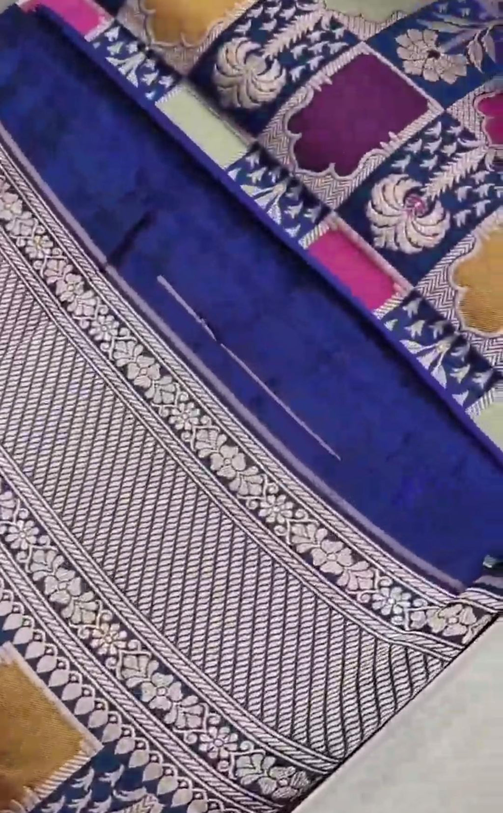 Blue Banarasi Handloom Katan Silk Rangkaat Meenakari Saree
