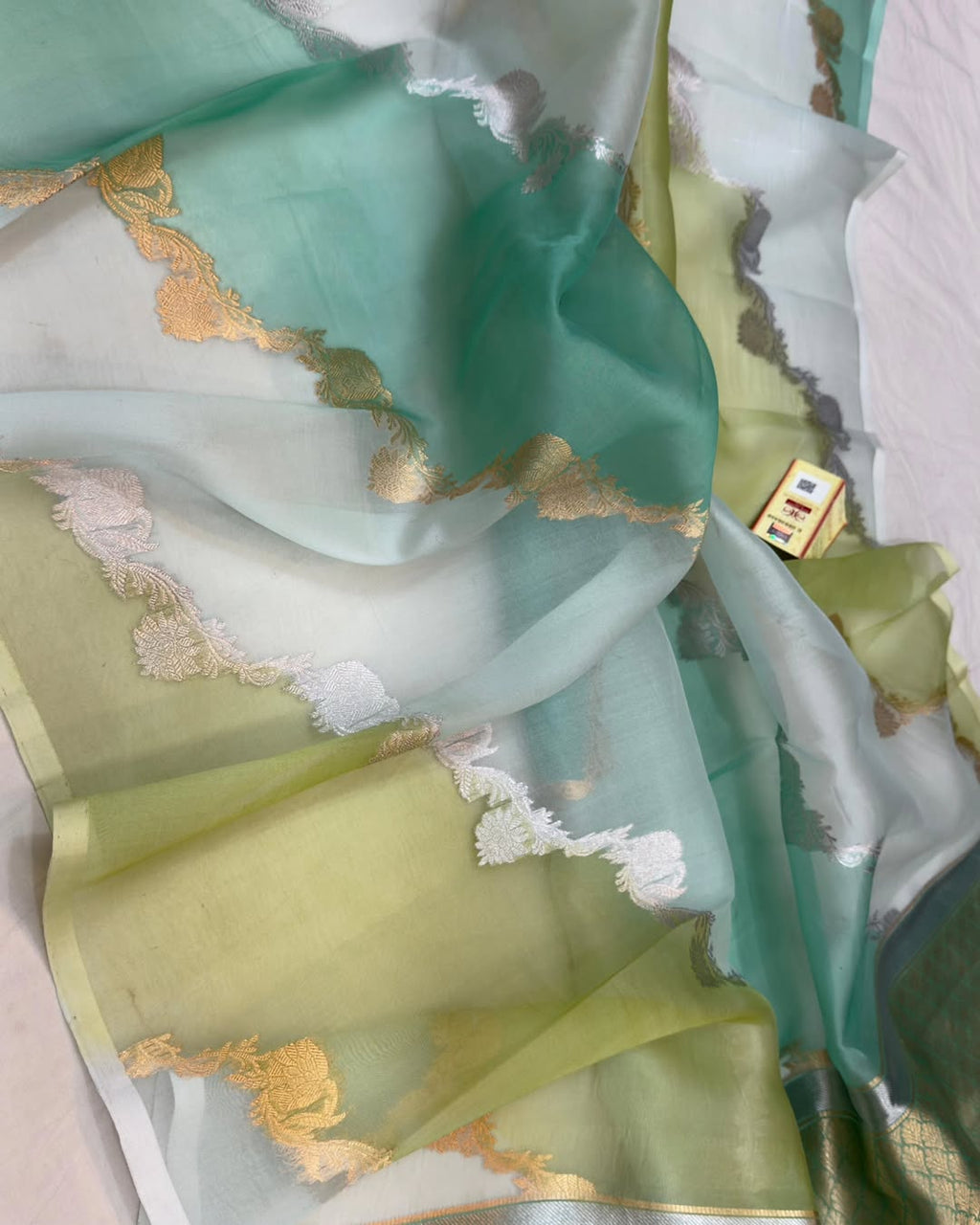 Banarasi Handloom Rangkat Kora Organza Silk Sarees