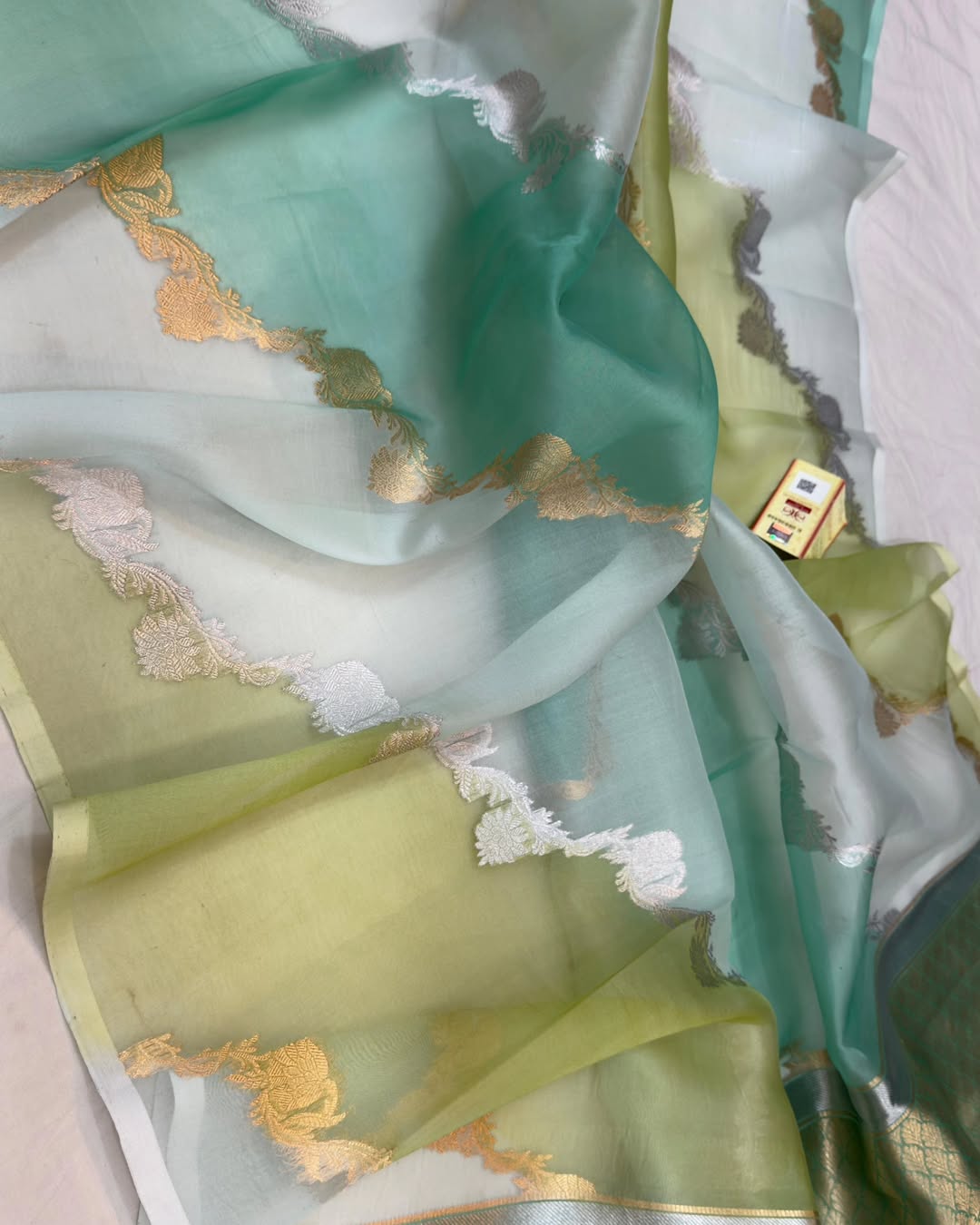 Banarasi Handloom Rangkat Kora Organza Silk Sarees