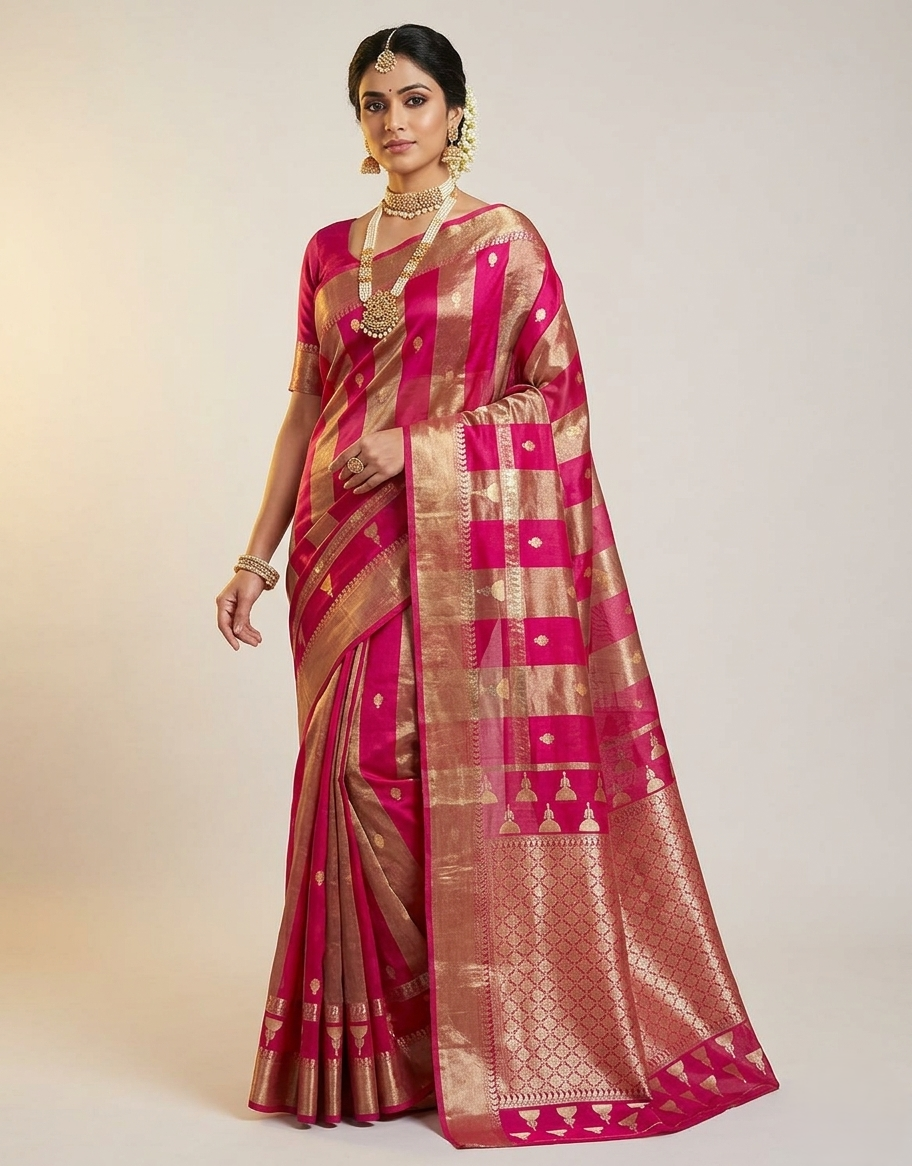 Banarasi Handloom Tissue Mango Silk Saree