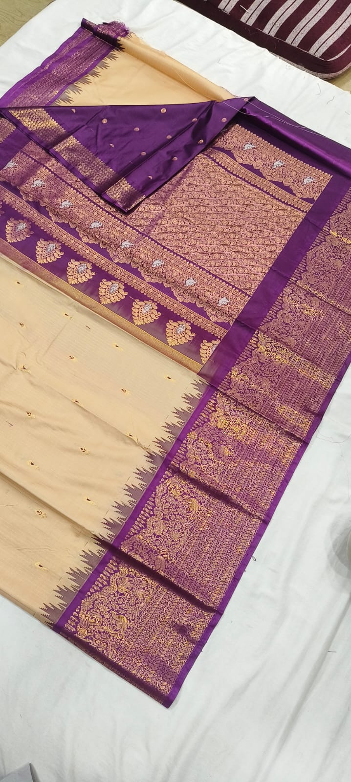 Gadwal Semi Pattu Silk Sarees in Different Color Combinations