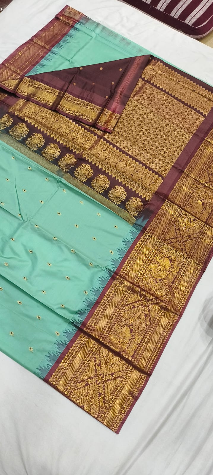 Gadwal Semi Pattu Silk Sarees in Different Color Combinations