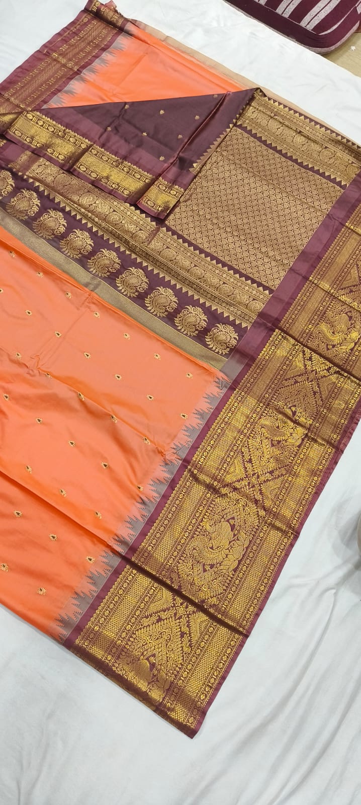 Gadwal Semi Pattu Silk Sarees in Different Color Combinations