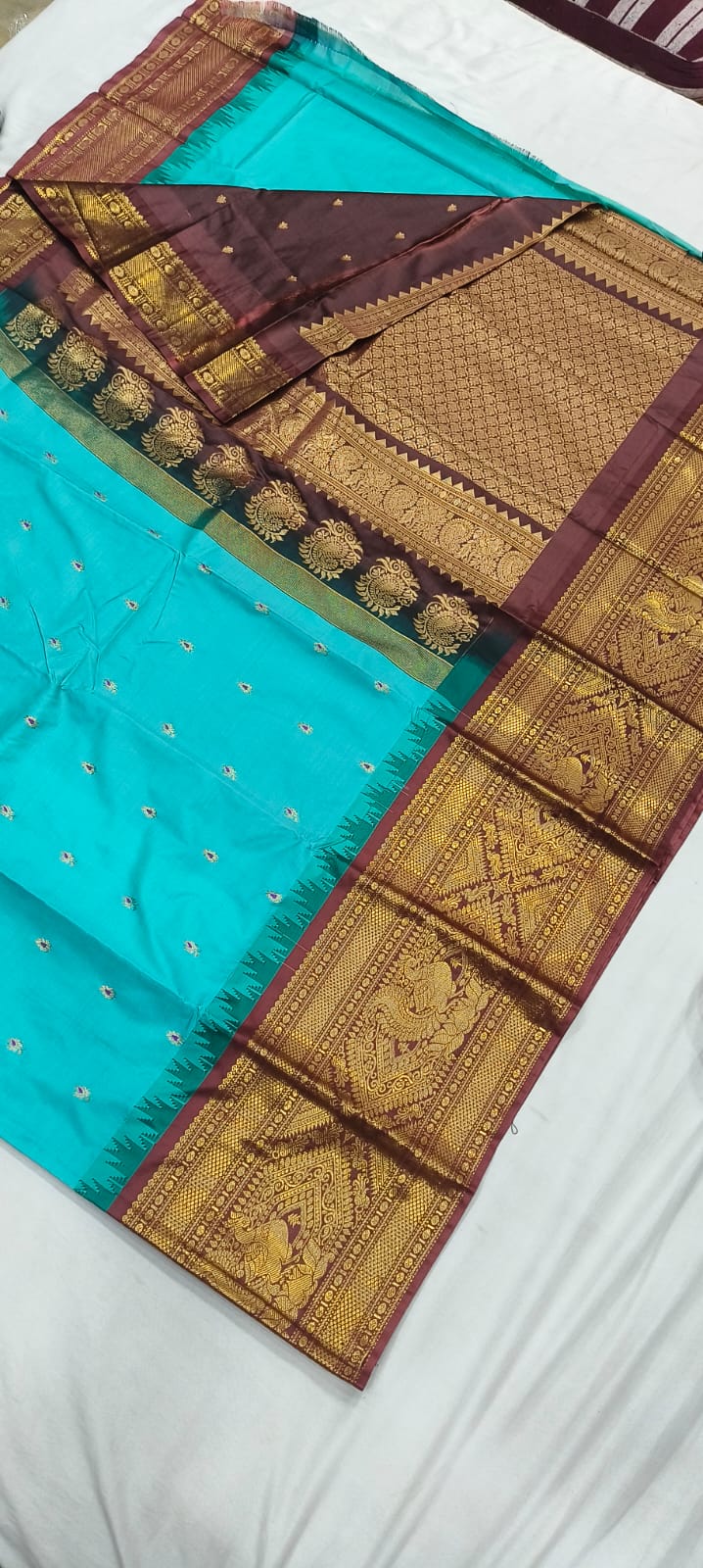Gadwal Semi Pattu Silk Sarees in Different Color Combinations