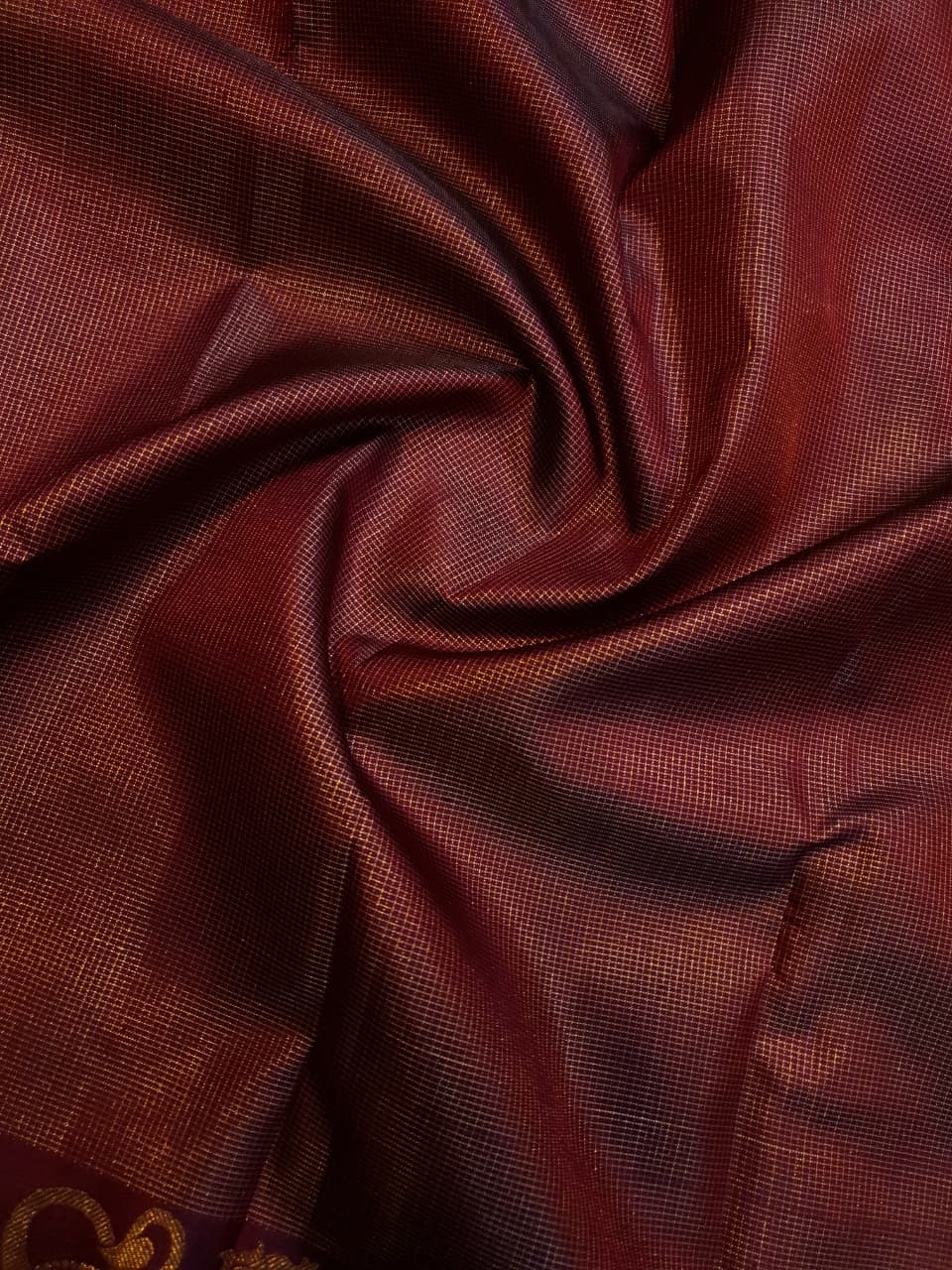 Maroon Kanchipuram Handloom 2G Gold Pattu Silk Saree