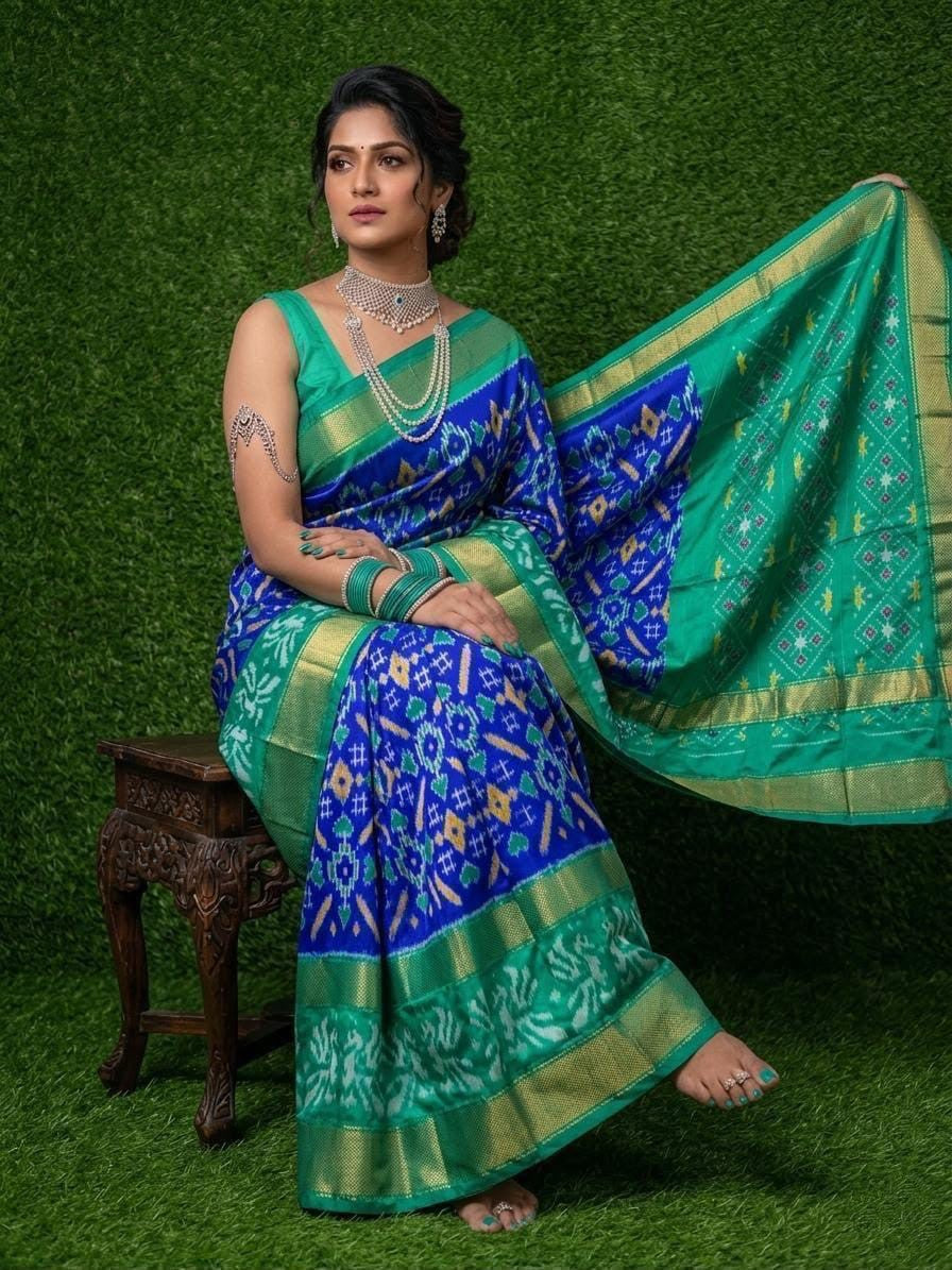 SIlk Mark Certified Pochampally Handloom Ikkat/Ikat Patola Silk Sarees