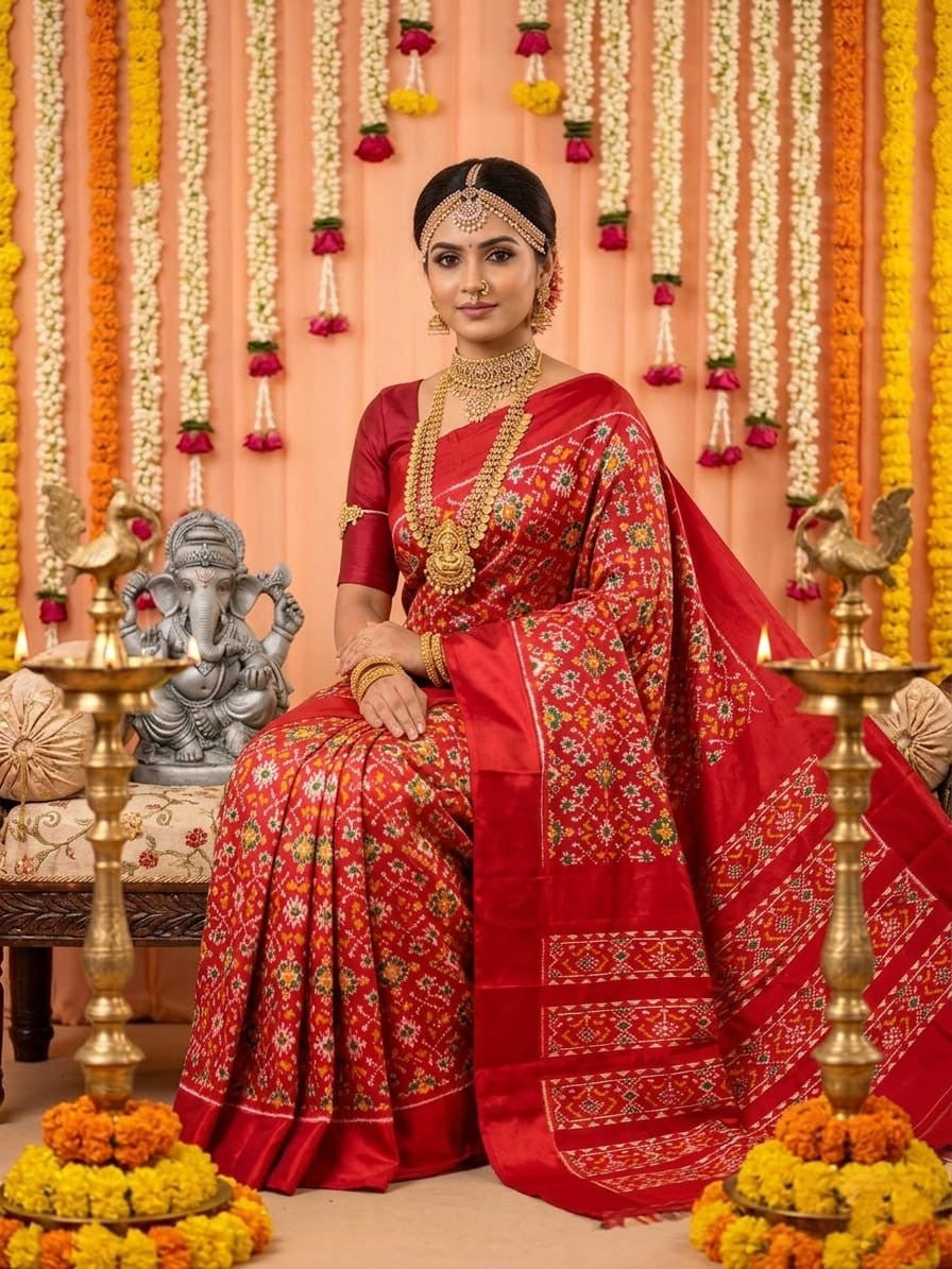 Pochampally Handloom Ikkat/Ikat Patola Silk Sarees