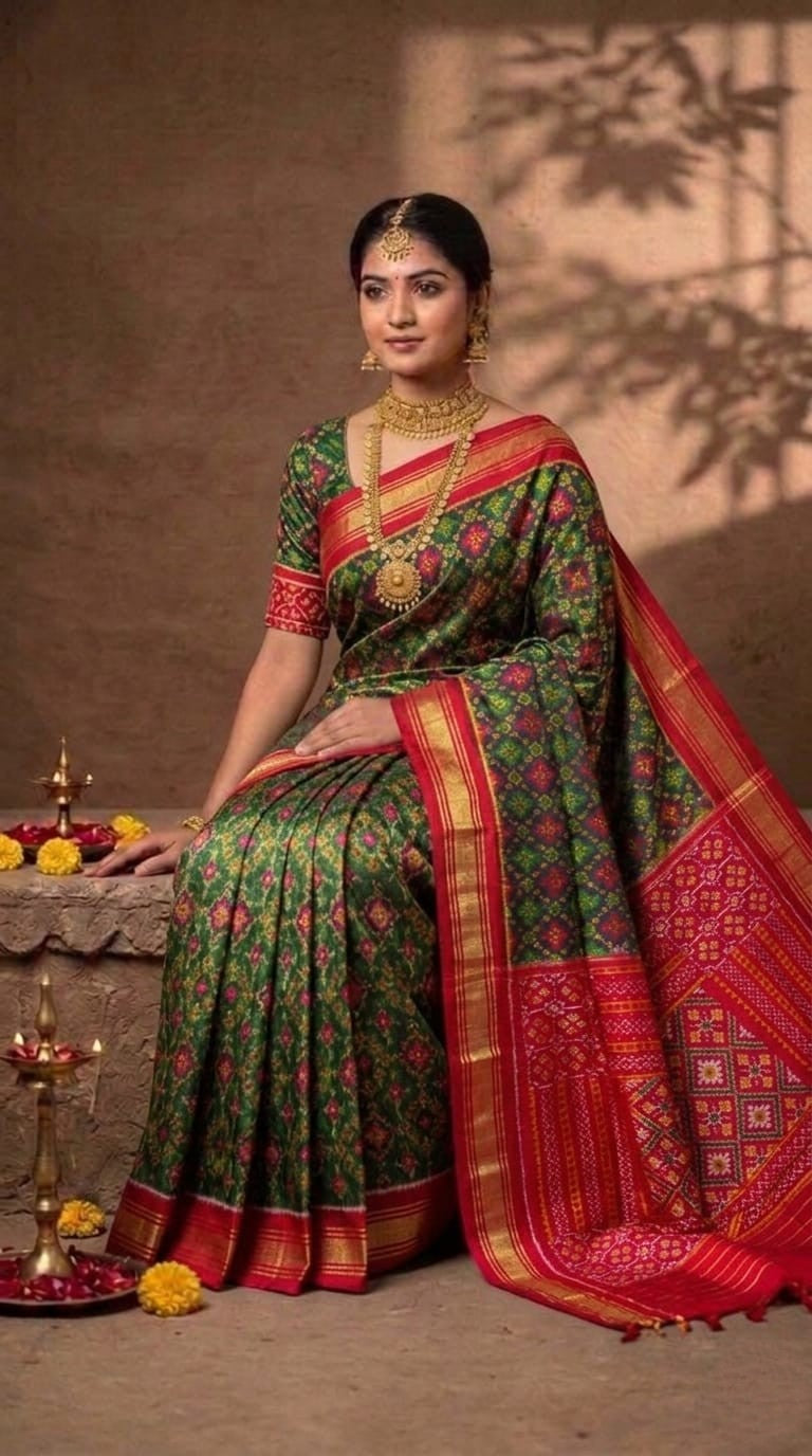 Pochampally Handloom Ikkat/Ikat Patola Silk Sarees