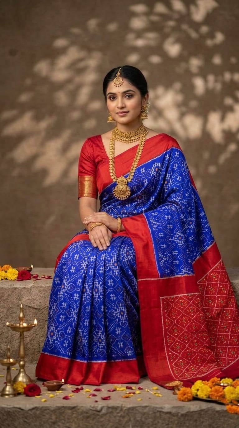 Pochampally Handloom Ikkat/Ikat Patola Silk Sarees