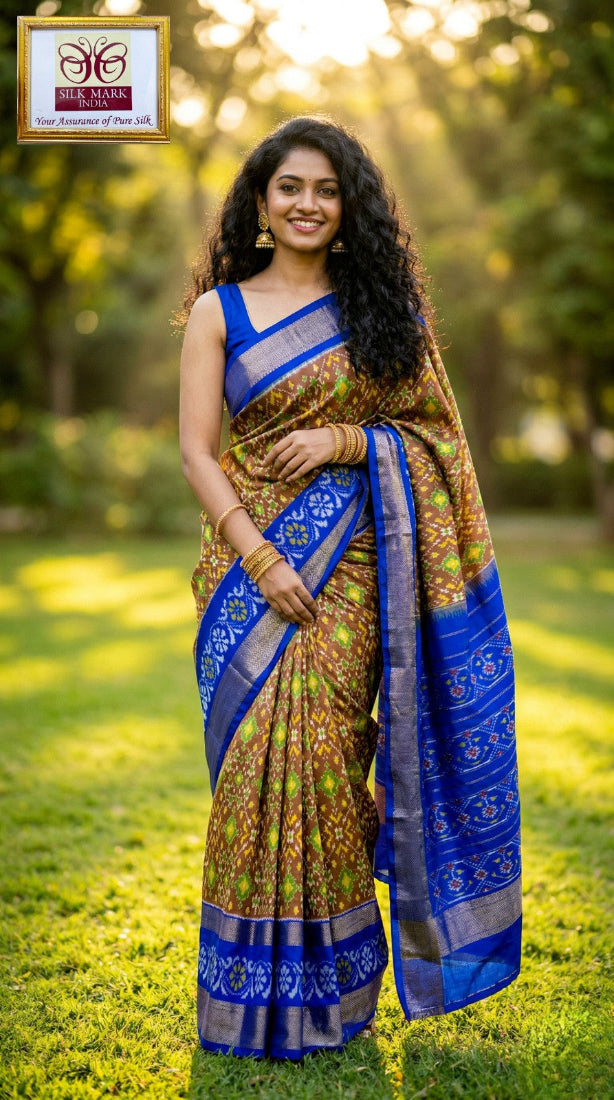 Silk Mark Certified Pochampally Handloom Ikkat/Ikat Patola Silk Sarees