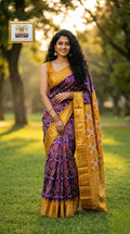 Silk Mark Certified Pochampally Handloom Ikkat/Ikat Patola Silk Sarees