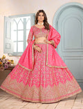 Light Pink Sequins Embroidery Work Lehenga