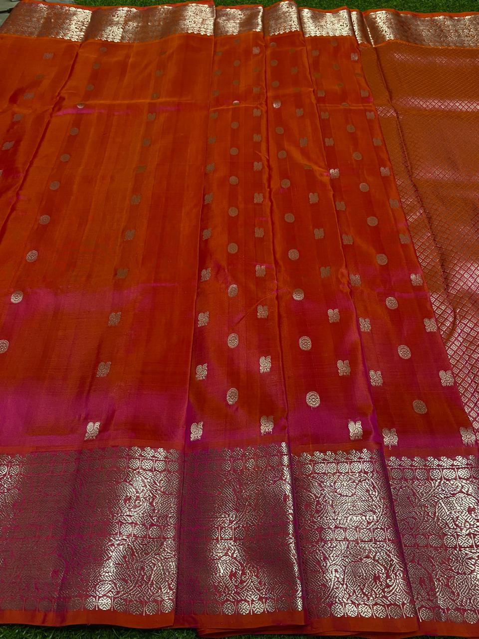 Red Venkatagiri Handloom Pattu Silk Saree