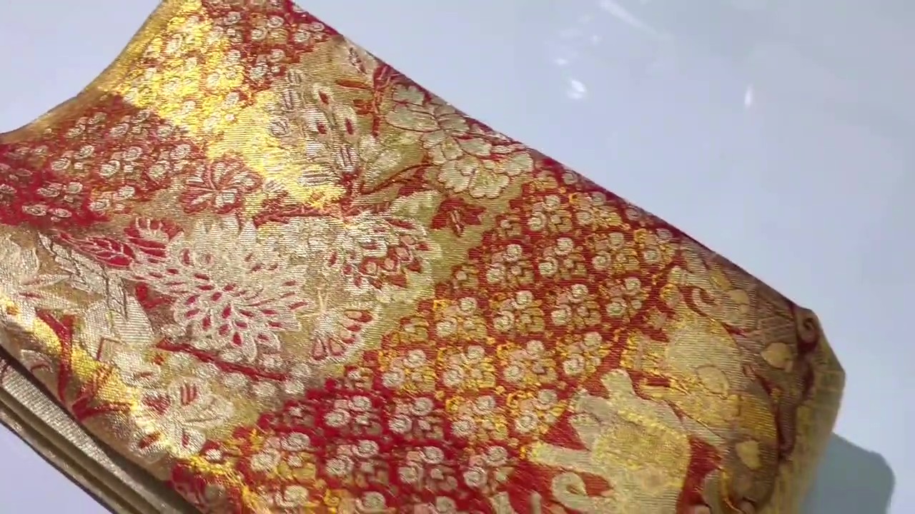 Gold Kanchipuram Handloom Tissue 1G Gold Brocade Silk Saree